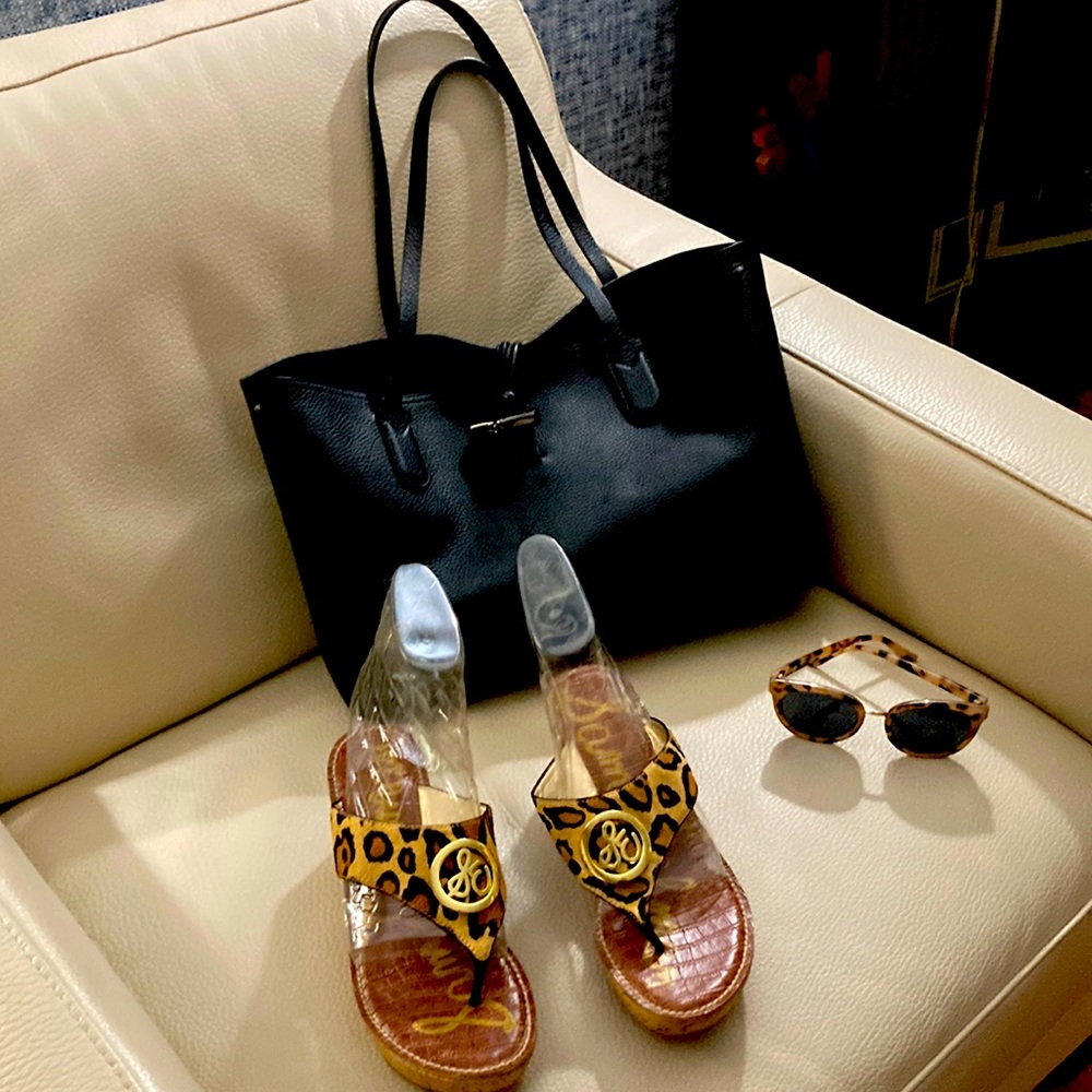 Sam Edelman calf hair leopard sandals. Perfect condition